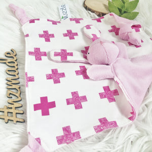 Pink Crosses + Plush Pink Velour